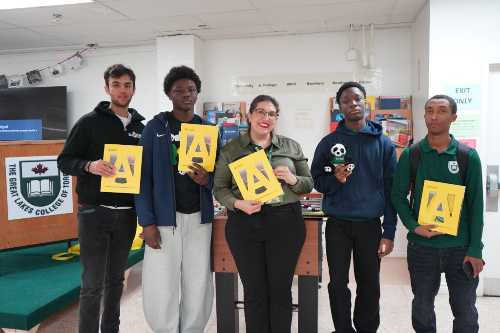 University of Alberta admissions officer meeting with students at GLCT