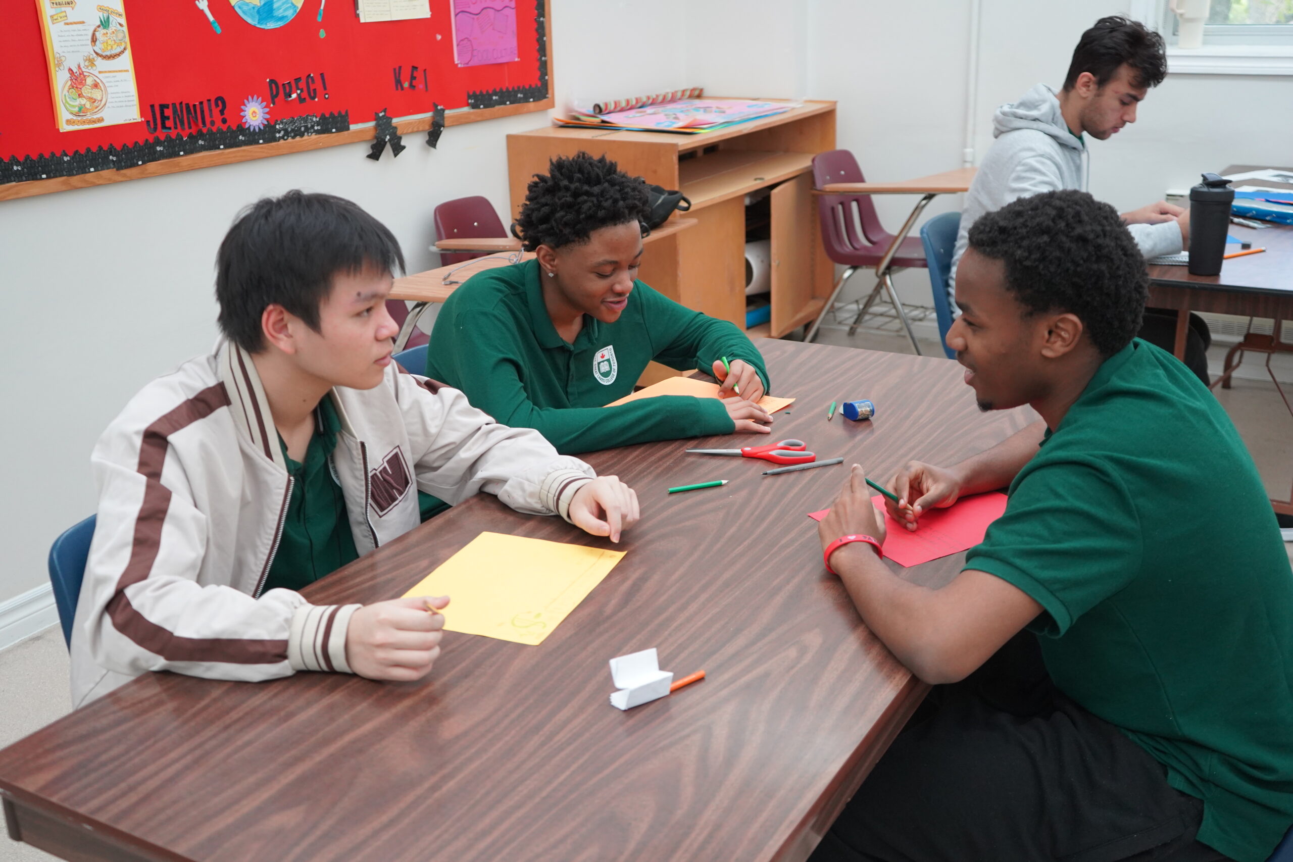GLCT students learning together in a Toronto private high school classroom.