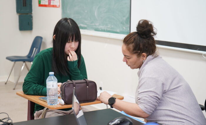 International students learning in a Canadian high school environment.